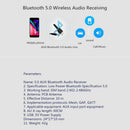 502 USB Bluetooth 5.0 Handsfree 3.5mm AUX Car Bluetooth Receiver Cable Kit