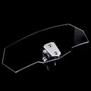 1x Universal Windshield Windscreen Spoiler Wind Deflector Clear for Motorbike