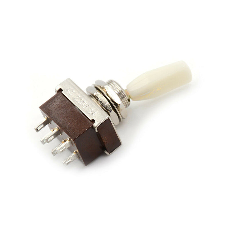 AC 250V 3A 3 Position ON/OFF/ON DPDT Flat Handle Toggle Switch KN3-203B Ew