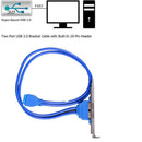 2 USB3.0 Female Back Panel To Motherboard 20pin Header Connector Cable AdaptBSE