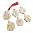 6pcs Wooden Christmas Pendent Xmas Tree Hanging Ornaments Decor (JM01695) A