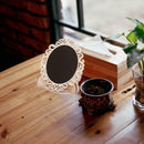 10 Chalk Chalkboard Blackboard Sign Label Wall Hanging Slate Memo Tags Oval