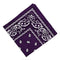 Women Men Novelty Print Cowboy Bandana Head Wrap Neck Scarf Wristband Purple