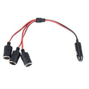 12v 24v Power Charger Adapter 1 to 3 Car Cigarette Lighter 3-Way Splitter F