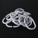 12Pcs/Pack Home Plastic Shower Curtain Hook Hanger Rings Bath Drape Loop Clasp
