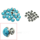 20 pcs Round Blue Turquoise Rapid Rivet Stud Leathercraft Decorations DIY  CXH