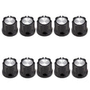 10 Pieces Electric Guitar Bass Plastic&Aluminum Sheet Control Knob Buttons