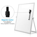 Magnetic Dry Erase Board with Stand for Desktop Double Sided White Board Pl