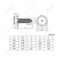 12Pcs M6*16-40mm Phillips Hex Washer Head Self Tapping Screws 304 Stainless Kits