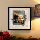 Running Tiger 5D DIY Full Drill Round Diamond Painting Embroidery Kits Gift