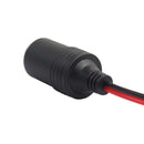 18AWG 12V 24V Car Cigarette Lighter Female Socket Cable Power Plug Adapter