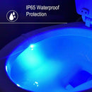 2x LED Toilet Seat Night Light Motion Sensor Lamp Adjustable 8 Color Cycle ST709