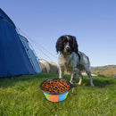 Dog Silicone Bowl Folding Outdoor Portable Pet Food Feeder Dish (Black) A