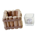 Natural Wooden Decor Creative Candle Holder for Wedding Bedroom Table Home