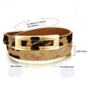Woman Leather Wrap Bracelets Casual Leopard Color Double Layer Leather Wome T3N2