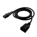 2m  / 6.6ft 10A IEC 320 C14 To C15 AC Power Extension