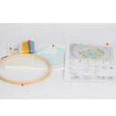 DIY Needlework Kits with Embroidery Hoop Cross Stitch Craft, Flower Pattern