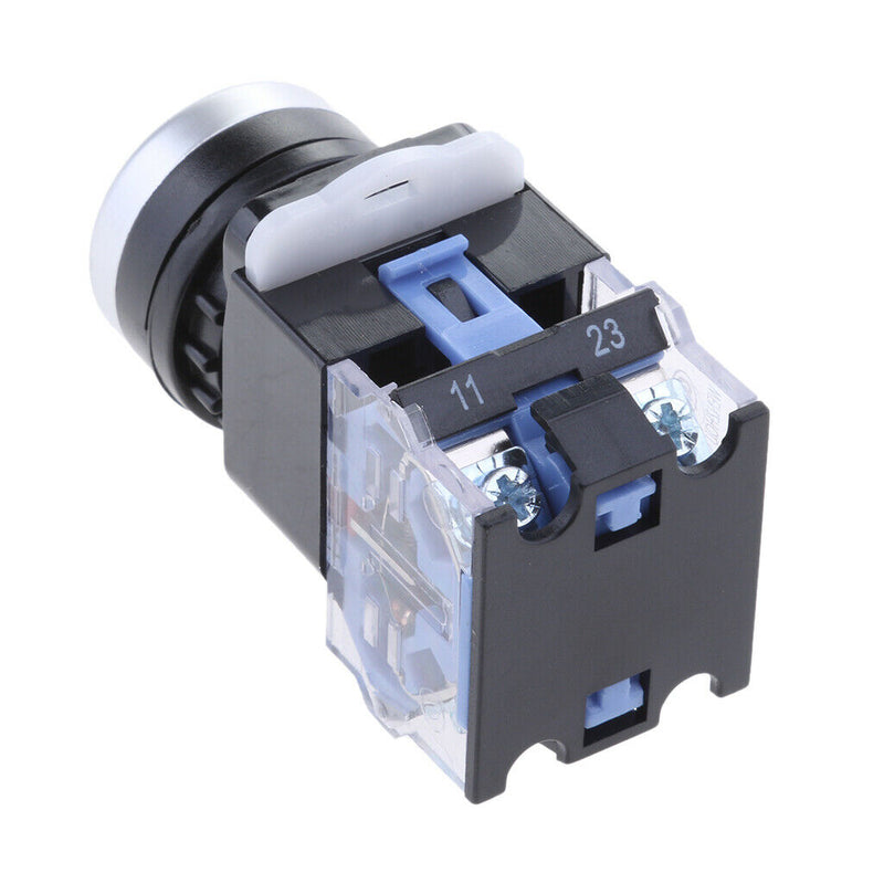 2Pcs 660VAC 10 Amp 1NO 1NC DPST LA38-11 22mm Momentary Push Button Switch