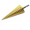 3pcs Durable High Speed Steel 4241 Titanium Multifunction Cone Step Drill  NQN