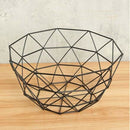 Nordic Style Fruit Basket Wire Decorated Metal Storage Basket Black Display