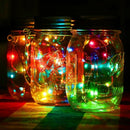 1M 10LED Fairy Light Solar Mason Jar Lid Lights Color Changing Garden Decor O9Y9