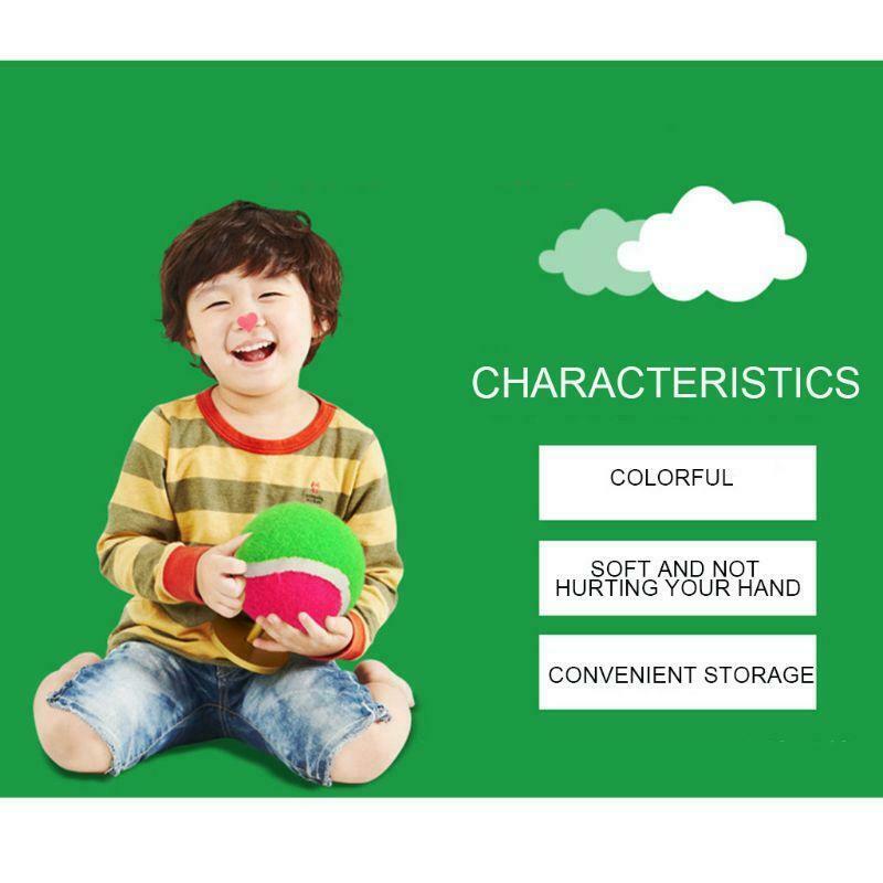 Paddle Toss and Catch Ball Game Set for Kid Self Stick Throw Catch Bat Ball Game