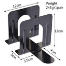 1Pair New Non-Skid Bookends Solid Metal 12 cm High 2 Z7W3 U Metal Q0E1 P9A7