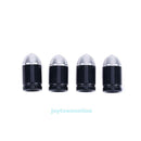 4pcs Black Aluminum Bullet Style Car Tyre Tire Wheel Valve Stems Caps Dust Cover