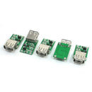5pcs 0.9V to 5V DC-DC Converter USB Step Up Boost Module 600mA Green + Silv