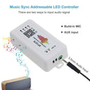 LED Controller, WS2812B WS2811 Music Sync Bluetooth Controller, iOS Android