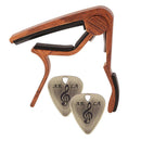 Guitar Capo Key Clamp with 2pcs Picks Plectrum for Acoustic Electric Guitar
