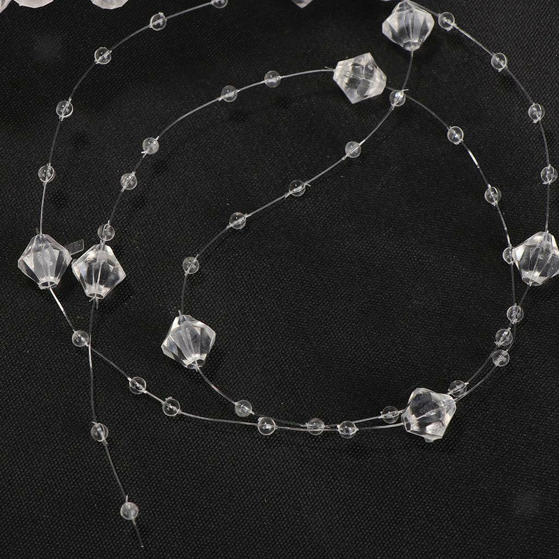1 Roll of Crystal Beads Strands Chain Garland for Party Wedding Decor 30m