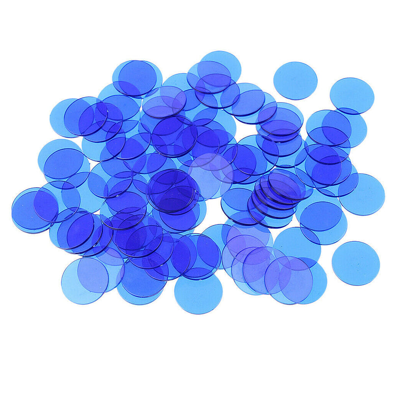 500Pcs Professional Bingo Game Chips Counting Bingo Chips Plastic Blue