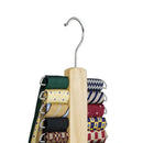 Store 20 Bar Wooden Tie Hanger - Scarfs & Belt Rack Organiser