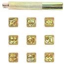 9Pcs Digital Leather Stamping Printing Punching Tool Metal Stamp Set Leathe Y6M5