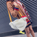 Women Messenger Bag Cartoon Chicken Casual Shoulder Bag Cute Girl Plush Handb BX