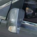 2x Carbon Fiber Look Car Side Rear View Mirror Rain Visor Snow Guard Shield