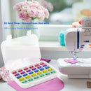 30pcs Empty Bobbins Sewing Spools Plastic Storage Box Home Needlework Tool  A