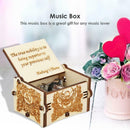 Retro White Hand Cranked Music Box Wood Kids Child Birthday Gift Home Decor