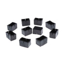 10pcs PVC Rectangle Furniture Leg Covers Caps No-slip Insert Floor Protector