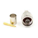 New N-Type Crimp Plug Male Cable Straight RF Connector For LMR400 RG8 PEIT SP