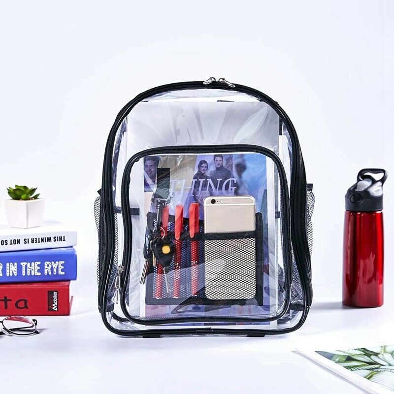Heavy Duty Clear Backpack,Security Transparent School Backpack,See Through  V8R4