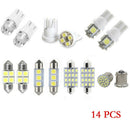 14Pcs LED Interior Package Kit For T10 36mm Map Dome License Plate Lights  JC!E
