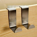 Set of 16 Hooks Door Chair Hooks on Kitchen Door Stainless Steel Reversible D3B3