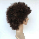African Black Little Curly Hair Short Hair Wave Head Brown Lady Wig Europea
