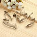 3pcs Cake Mold Peony Flower Leaves Cake Cutter Mold Stainless Steel Cookie