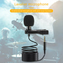 3.5mm Jack Clip-on Microphone Lavalier Lapel Mic + TRRS to TRS Plug Set A