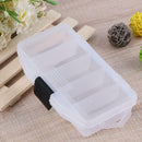 15x9x3cm 5 Compartments Transparent Visible Fishing Lure Tackle Box