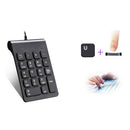 Portable External Plastic USB Wired Numpad 18 Keys Mini Numeric Keypad Keyboard