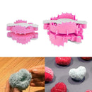 2pcs Heart Shape Plastic Pompom Maker Fluff Ball Weaver Loom Craft Tools